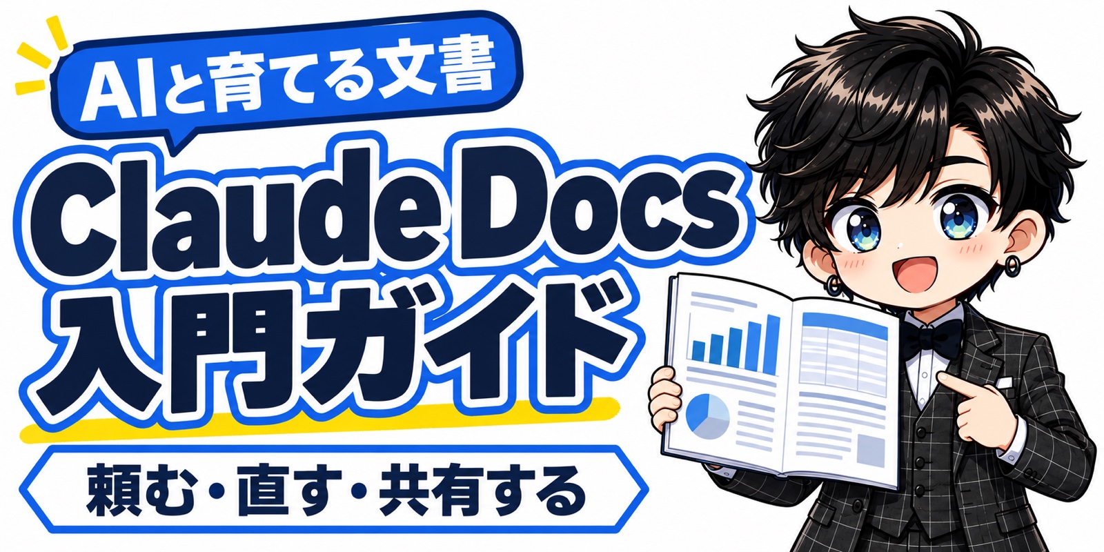 Claude Docs 入門ガイド。AIと育てる文書。頼む・直す・共有する